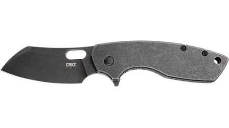 CRKT PILAR LARGE 2.67" PLAIN - EDGE FOLDING BLADE STONEWASH