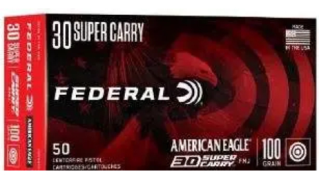 FEDERAL 30 SUPER CARRY 100GR FMJ 50 RD/BX 20 BX/CS