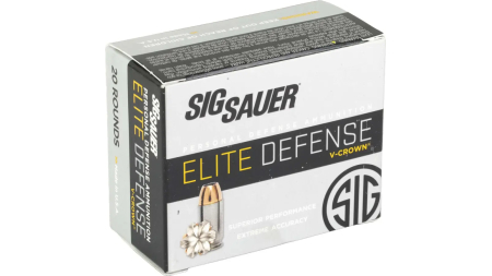 SIG SAUER ELITE V-CROWN JHP 10MM 200G NICKEL CASE