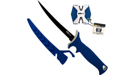 ACCUSHARP FILLET KNIFE W/ TWO- - STEP CARBIDE SHARPENER 6.5"