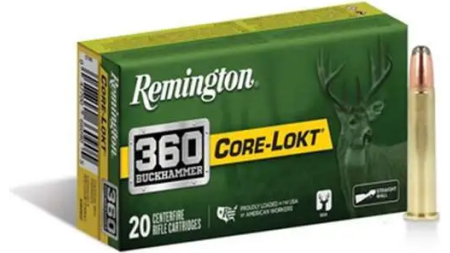 REMINGTON R360BH4 360 BUCKHAMMER 180GR CORE-LOKT SP 20 RD/BX 10 BX/CS
