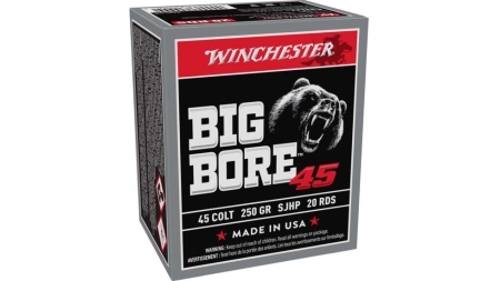 WINCHESTER BIG BORE 45COLT 250G JSP 20RD BX 200RD CS