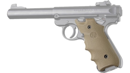 HOGUE GRIPS RUGER MKIV RUBBER - GRIP W/ FINGER GROOVES FDE