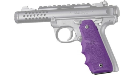 HOGUE GRIPS RUGER 22/45 MKIV - RUBBER GRIPS/FINGER GROOVE PUR