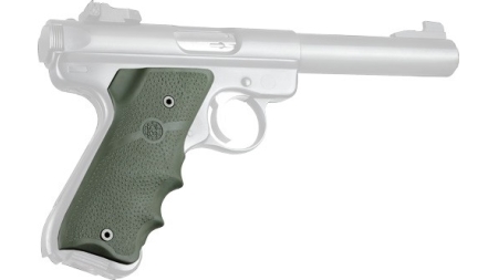 HOGUE GRIPS RUGER MKII/III - W/FINGER GROOVES OD GREEN