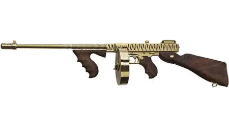 THOMPS 1927A1 DELUXE 45ACP RFL GOLD TIGER STRP