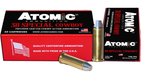 ATOMIC COWBOY 38 SPECIAL - 125GR LEAD-RNFP 50RD 10BX/CS