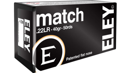ELEY MATCH 22LR 40GR EPS - 50RD 100BX/CS