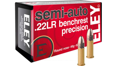 ELEY PRECISION 22LR 40GR SEMI - AUTO BENCHREST 50RD 100BX/CS