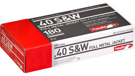 AGUILA 40 SW 180GR FMJ-FN - 50RD 20BX/CS