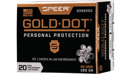 SPEER GOLD DOT 40 SW - 180GR GDHP 20RD 10BX/CS