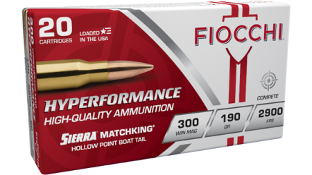 FIOCCHI 300 WIN MAG 190GR HPBT - 20RD 10BX/CS