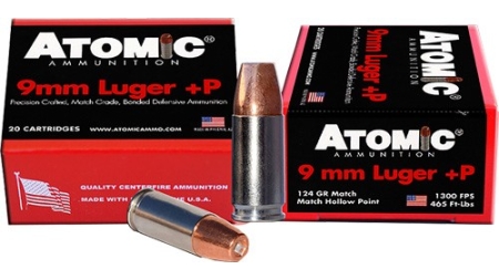 ATOMIC 9MM LUGER +P 124GR JHP - 20RD 10BX/CS