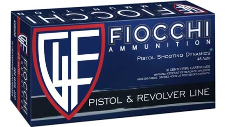 FIOCCHI 45 ACP 200GR JHP - 50RD 10BX/CS