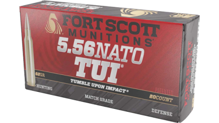 FORT SCOTT 5.56X45 62GR TUI - SOLID COPPER 20RD 25BX/CS