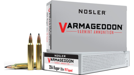 NOSLER VARMAGEDDON 204 RUGER - 32GR FBT 20RD 20BX/CS