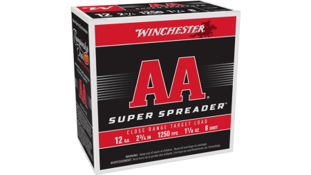 WINCHESTER AA 12GA 2.75" 1-1/8 - SPREADER #8 1250FPS 250RD CASE