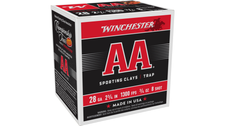 WINCHESTER AA 28GA 2.75" 3/4OZ - #8 1300FPS 250RD CASE LOT