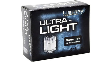 LIBERTY ULTRA LIGHT 9MM +P - 9MM LUGER 50GR HP 20RD 50BX/CS