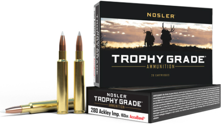 NOSLER TROPHY 280 ACK IMP - 160GR ACCUBOND 20RD 10BX/CS
