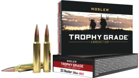 NOSLER TROPHY GRADE LR 33 - NOSLER 265GR ABLR 20RD 10BX/C