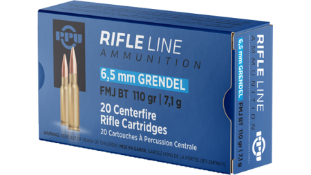 PPU 6.5 GRENDEL 110GR FMJ-BT - 20RD 25BX/CS
