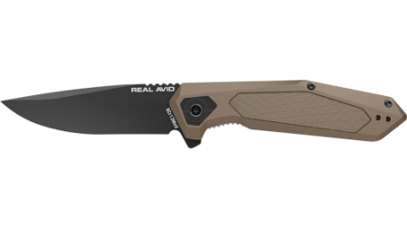 REAL AVID RAV-3 KNIFE ASSISTED - FOLDING 3.25" BLADE TAN