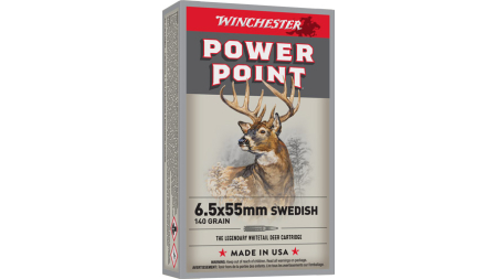 WINCHESTER 6.5X55 MAUSER - 140GR POWER POINT 20RD 10BX/CS