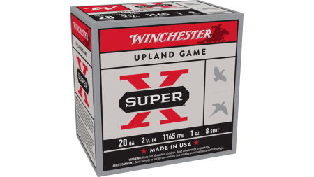 WINCHESTER SUPER-X 20GA 2.75" - 1OZ #8 1165FPS 250RD CASE LOT