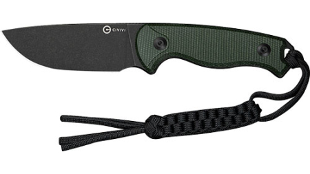 CIVIVI KNIFE TIMBERBARK 3.2" - FIXED GREEN MICARTA/BLK STNWSH