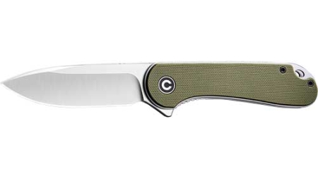 CIVIVI KNIFE ELEMENTUM 2.96" - GREEN G10/SATIN D2 LINER LOCK