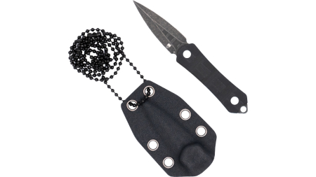 COBRATEC GUARDIAN NECK KNIFE - 1.99" D2 STONEWASH DAGGER W/SH