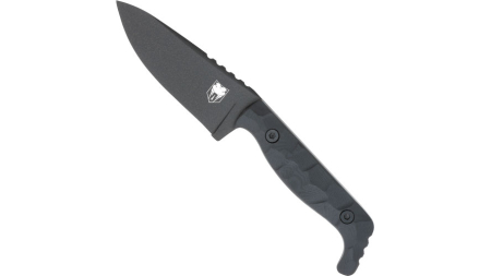 COBRATEC KINGPIN 4" FIXED BLD - BLACK D2 STEEL W/KYDEX SHEATH