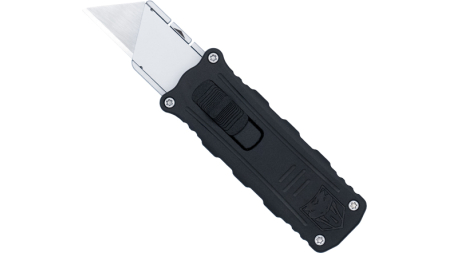 COBRATEC SIDE BUTTON OTF 1.75" - BLACK/SILVER UTILITY KNIFE
