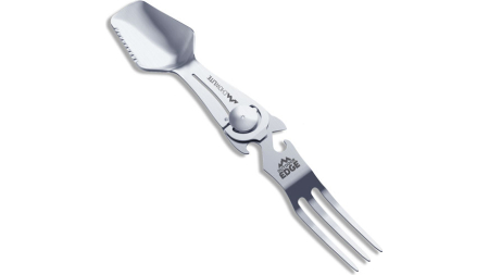 OUTDOOR EDGE CHOWLITE W/ FULL - SIZE SPOON/FORK & 3 TOOLS