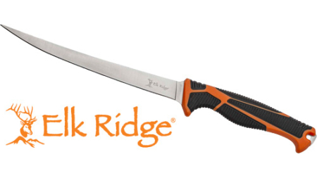 MC ELK RIDGE TREK 7" FILLET - KNIFE WITH SHEATH BLK/ORG/SS