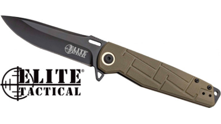 MC ELITE TACTICAL READINESS - 3.5" DROP POINT FLDR FDE/BLK