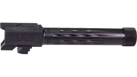 FAXON FITS GLOCK 19 BARREL 9MM - FLAME FLUTED THREADED BLK