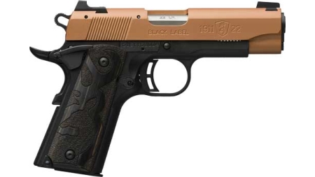 BROWNING 1911-22 BLACK LABEL - 22LR 3.58" COMP BLACK/COPPER