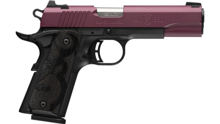 BROWNING 1911-380 BLACK LABEL - 380ACP 4.25"FS 8RD BLK CHRY
