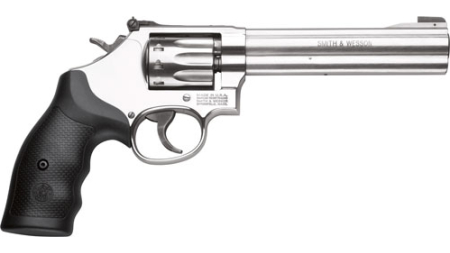 S&W 617 22LR 6" AS 10-SHOT - STAINLESS STEEL RUBBER