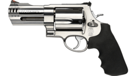 S&W 500 500SW 4" AS 5-SHOT - STAINLESS STEEL RUBBER