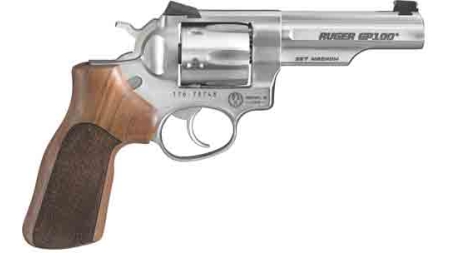 RUGER GP100 357MAG 4.2" FS - MATCH SS HOGUE STIPPLED HRWD