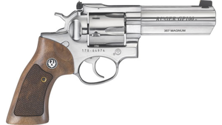 RUGER GP100 357MAG 4.2" AS - POLISHED SS FULL SHROUD (TALO)