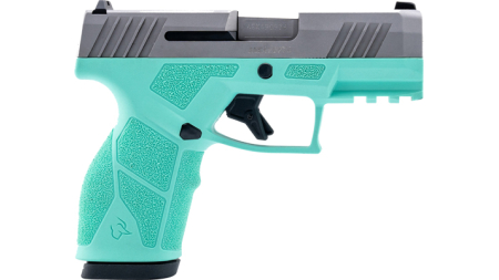 TAURUS GX2 9MM 13-SHOT ADJ. - CYAN FRAME STAINLESS SLIDE