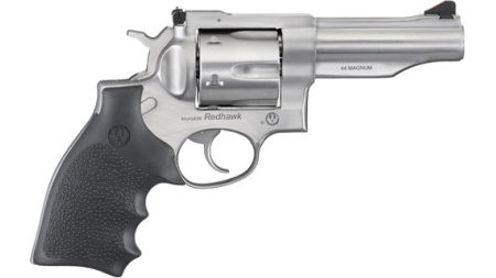 RUGER REDHAWK 44 REM MAG 4.2" - STAINLESS RUBBER ADJUSTABLE
