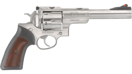 RUGER SUPER REDHAWK 10MM - 7.5" AS STAINLESS HOGUE TAMER