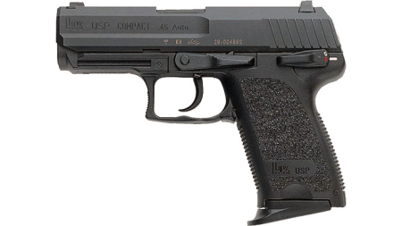 HK USP45 COMPACT V1 45ACP - 3.94" BBL 2-8RD BLACK