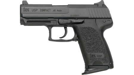 HK USP45 COMPACT V7 DAO 45ACP - 3.94" BBL 2-8RD BLACK