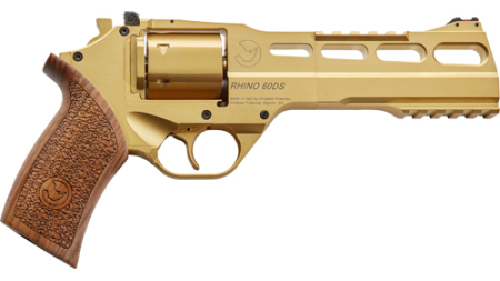 CHIAPPA RHINO 60SA 357MAG - 6" ADJ. SIGHT GOLD/WALNUT